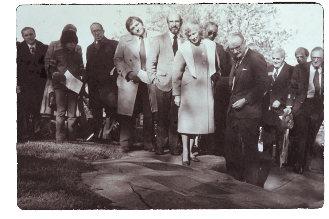 Dedication of plaque at Rockefeller Lookout, 1981